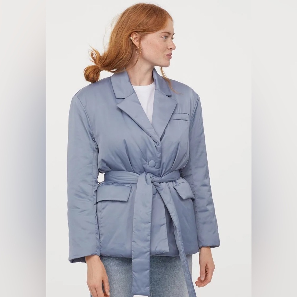 Belted padded blazer/ Jacket with pockets. Size XL NWT